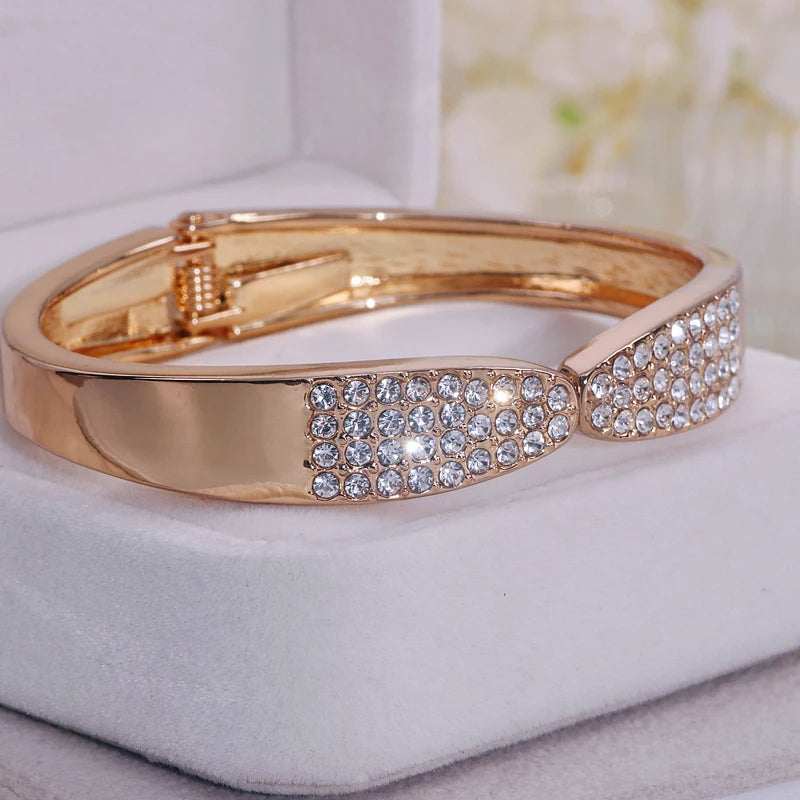 Classic Rhinestone Cuff Bracelets for Women - Wedding Jewelry