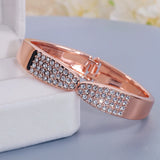 Classic Rhinestone Cuff Bracelets for Women - Wedding Jewelry