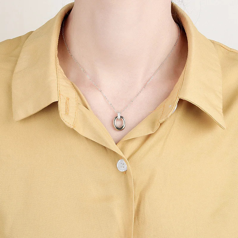 Sterling Silver 925 Pendant Necklace for Women Link Chain Christmas Jewelry