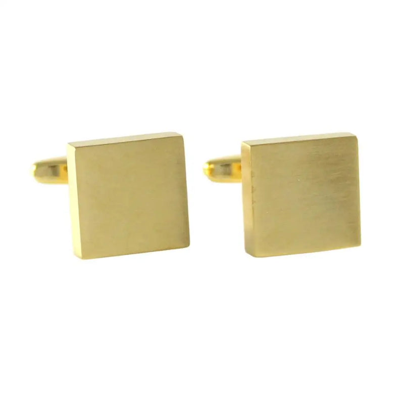 Classic Square Brushed Top And Sides Cufflinks