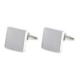 Classic Square Brushed Top And Sides Cufflinks