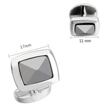 Square Cuff Links Gun-Plated Tuxedo Studs