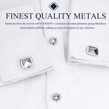 Square Cuff Links Gun-Plated Tuxedo Studs
