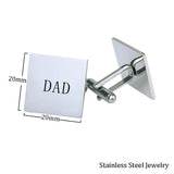 Personalized Square Cufflinks with Name - Set of 2