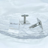 Personalized Square Cufflinks with Name - Set of 2