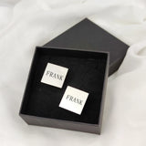 Personalized Square Cufflinks with Name - Set of 2