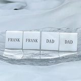 Personalized Square Cufflinks with Name - Set of 2