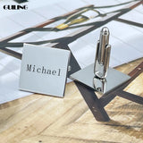 Personalized Square Cufflinks with Name - Set of 2
