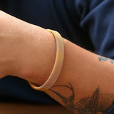 Stainless Steel Open Cuff Bangle Vintage Bracelet