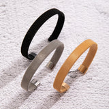 Stainless Steel Open Cuff Bangle Vintage Bracelet