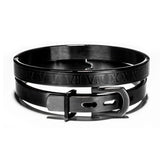 Men's Stainless Steel Roman Numeral Bangle Cuff Bracelet