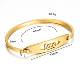 Stainless Steel Bangles Love Cross Charm Cuff Bracelets