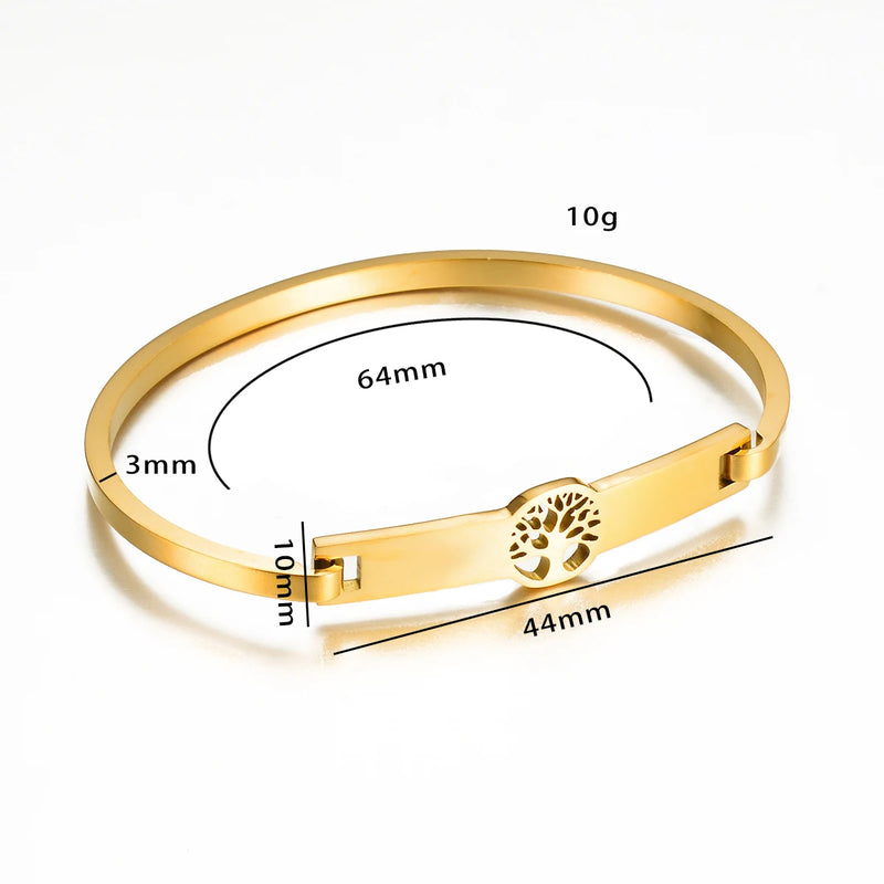 Stainless Steel Bangles Love Cross Charm Cuff Bracelets