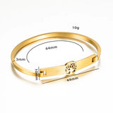 Stainless Steel Bangles Love Cross Charm Cuff Bracelets