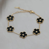 Stainless Steel Flower Charm Bracelet