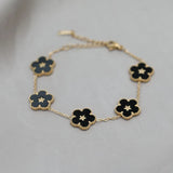 Stainless Steel Flower Charm Bracelet
