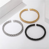 Classic Stainless Steel Chain Link Cuff Bracelet Men Women OL Jewelry