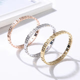 Stainless Steel Crystal Bracelet Bangle for Women Girls