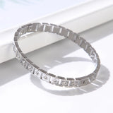 Stainless Steel Crystal Bracelet Bangle for Women Girls