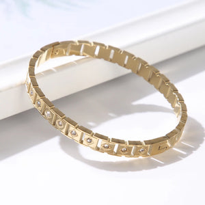 Stainless Steel Crystal Bracelet Bangle for Women Girls