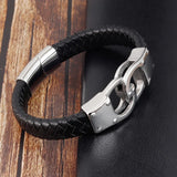 Stainless Steel Double Ring Bracelet Charm Bangle
