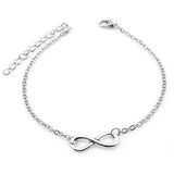 Stainless Steel Multi-Layer Foot Chain Handcuffs Ankle Bracelet for Women