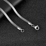 Stainless Steel Flat Chain Necklace for Men Women Chokers Clavicle Necklace