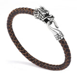 Classic Stainless Steel Leather Bracelet Retro Accessories