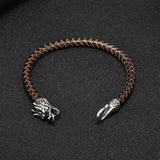 Classic Stainless Steel Leather Bracelet Retro Accessories