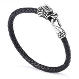 Classic Stainless Steel Leather Bracelet Retro Accessories