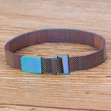 Stainless Steel Magnetic Mesh Strap Bracelet Watch 7 Colors Choice Men Women