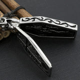 Stainless Steel Punk Cross Coffin Skull Pendant Necklace