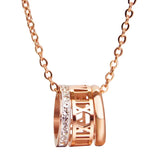 Classic Stainless Steel Roman Letter Necklace Women Statement Necklace