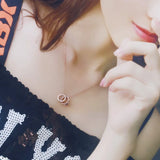 Classic Stainless Steel Roman Letter Necklace Women Statement Necklace
