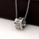 Classic Stainless Steel Roman Letter Necklace Women Statement Necklace