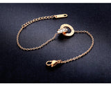 Stainless Steel Roman Circle Bracelet Jewelry for Women
