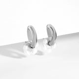 Stainless Steel Round Hoop Earrings for Women