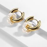 Stainless Steel Round Hoop Earrings for Women