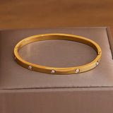 Stainless Steel Charm Bracelet Crystal Open Bracelets