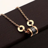 Roman Number Circle 4 Crystal Bracelet Stainless Steel Rose Jewelry for Women