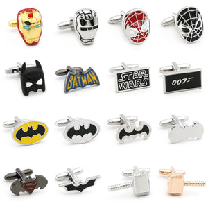 Classic Superheroes Cufflinks 28 Styles Brass Material