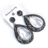 Mother Of Pearl Shell Tear Drop Earrings
