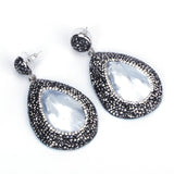 Mother Of Pearl Shell Tear Drop Earrings