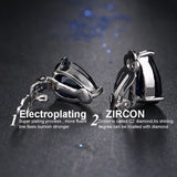 Teardrop CZ Clip-on Earrings for Women Wedding Party Gift