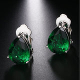 Teardrop CZ Clip-on Earrings for Women Wedding Party Gift