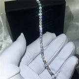 Classic Tennis Bracelet 3mm 5A CZ Filled Engagement Wedding Bridal Gift