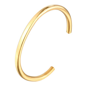 Titanium Stainless Steel Open Cuff Bracelet Rose Bangle