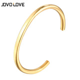 Titanium Stainless Steel Open Cuff Bracelet Rose Bangle