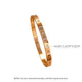 Classic Titanium Steel Roman Numerals Bangle For Women Hollow Number