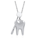 Tooth Pendant Necklace Dental Dentist Doctor Nurse Jewelry